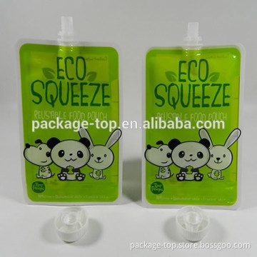 Baby food squeeze pouches for fruit puree packaging